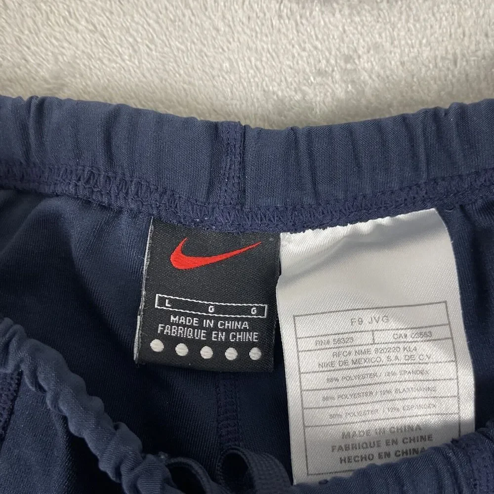 Nike Alpha Project Pants Womens Sz L Compression Blue Athletic Drawstring Tights